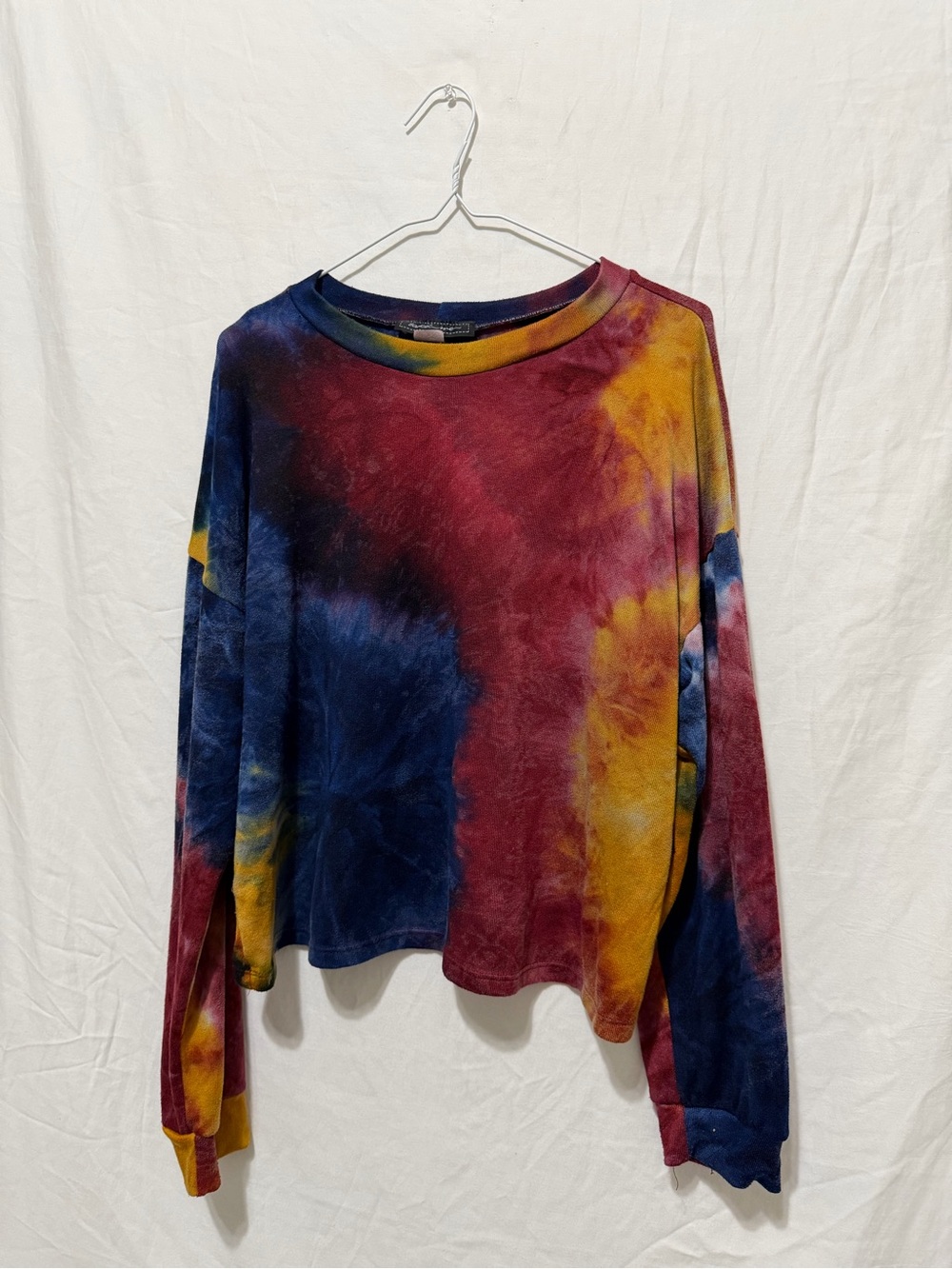Touch Me Multicolor Knit Tie-Dye Crewneck Pullover Sweater Women’s XL
